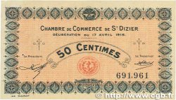 50 Centimes FRANCE Regionalismus und verschiedenen Saint-Dizier 1916 JP.113.11 fVZ