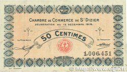 50 Centimes FRANCE Regionalismus und verschiedenen Saint-Dizier 1916 JP.113.13
