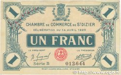 1 Franc FRANCE Regionalismus und verschiedenen Saint-Dizier 1920 JP.113.19 fSS
