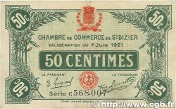 50 Centimes FRANCE Regionalismus und verschiedenen Saint-Dizier 1921 JP.113.21 SS