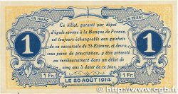 1 Franc FRANCE Regionalismus und verschiedenen Saint-Étienne 1914 JP.114.01 fVZ