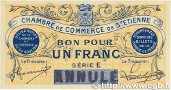 1 Franc Annulé FRANCE regionalismo y varios Saint-Étienne 1914 JP.114.02 SC