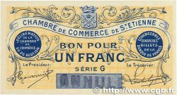 1 Franc Annulé FRANCE régionalisme et divers Saint-Étienne 1914 JP.114.02 SUP