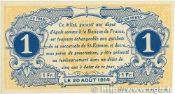 1 Franc Annulé FRANCE Regionalismus und verschiedenen Saint-Étienne 1914 JP.114.02 fVZ