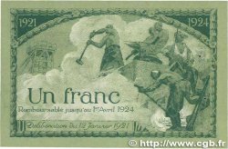 1 Franc FRANCE Regionalismus und verschiedenen Saint-Étienne 1921 JP.114.07 VZ