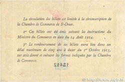 1 Franc FRANCE Regionalismus und verschiedenen Saint-Omer 1914 JP.115.04 SS