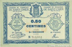 50 Centimes FRANCE regionalism and various Saint-Omer 1914 JP.115.07 VF