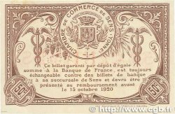 50 Centimes FRANCE regionalism and miscellaneous Sens 1916 JP.118.02 XF