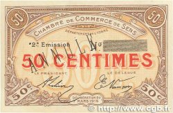 50 Centimes Annulé FRANCE regionalismo e varie Sens 1916 JP.118.03