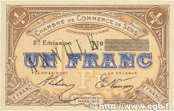 1 Franc Annulé FRANCE regionalismo e varie Sens 1916 JP.118.05