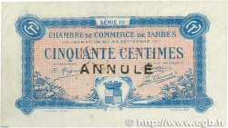 50 Centimes Annulé FRANCE regionalism and various Tarbes 1917 JP.120.13 VF+