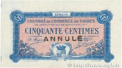 50 Centimes Annulé FRANCE regionalismo y varios Tarbes 1917 JP.120.13