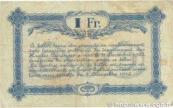 1 Franc FRANCE regionalismo y varios Tarbes 1919 JP.120.22 BC