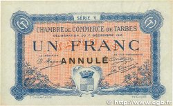 1 Franc Annulé FRANCE regionalism and various Tarbes 1919 JP.120.23 XF+
