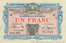 1 Franc FRANCE regionalismo y varios Toulon 1917 JP.121.20 BC