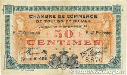 50 Centimes FRANCE Regionalismus und verschiedenen Toulon 1917 JP.121.22 S