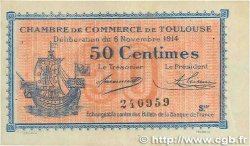 50 Centimes FRANCE regionalism and various Toulouse 1914 JP.122.08 VF