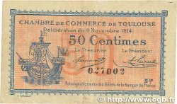 50 Centimes  FRANCE regionalism and various Toulouse 1914 JP.122.08