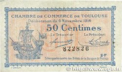 50 Centimes FRANCE Regionalismus und verschiedenen Toulouse 1914 JP.122.08 VZ+