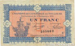 1 Franc FRANCE regionalism and miscellaneous Toulouse 1914 JP.122.14 F