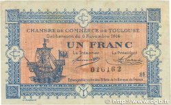 1 Franc FRANCE regionalismo y varios Toulouse 1914 JP.122.20