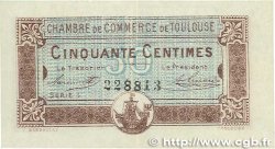50 Centimes FRANCE Regionalismus und verschiedenen Toulouse 1917 JP.122.22 fVZ