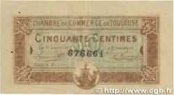 50 Centimes FRANCE regionalism and miscellaneous Toulouse 1917 JP.122.22 XF