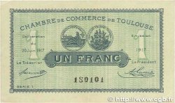 1 Franc FRANCE Regionalismus und verschiedenen Toulouse 1917 JP.122.27