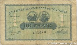 1 Franc FRANCE regionalism and miscellaneous Toulouse 1917 JP.122.27 G