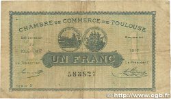 1 Franc FRANCE regionalism and various Toulouse 1917 JP.122.27 G