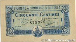 50 Centimes FRANCE regionalism and miscellaneous Toulouse 1920 JP.122.39