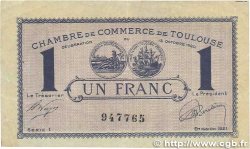 1 Franc FRANCE regionalismo e varie Toulouse 1920 JP.122.41
