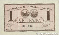 1 Franc FRANCE regionalism and miscellaneous Toulouse 1922 JP.122.45 VF+