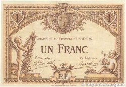 1 Franc Spécimen FRANCE Regionalismus und verschiedenen Tours 1915 JP.123.02 VZ+