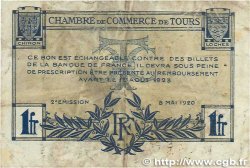 1 Franc FRANCE régionalisme et divers Tours 1920 JP.123.04 TB