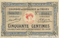 50 Centimes FRANCE regionalismo y varios Troyes 1918 JP.124.05