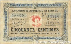 50 Centimes  FRANCE regionalism and various Troyes 1918 JP.124.07