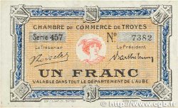 1 Franc FRANCE regionalism and miscellaneous Troyes 1918 JP.124.12 XF+