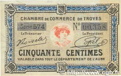50 Centimes FRANCE regionalismo e varie Troyes 1918 JP.124.13 BB