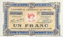 1 Franc FRANCE regionalism and miscellaneous Troyes 1918 JP.124.14 AU
