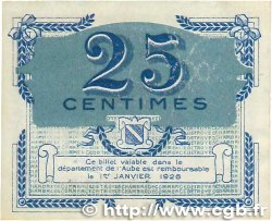 25 Centimes FRANCE regionalism and miscellaneous Troyes 1918 JP.124.15 XF+