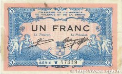 1 Franc FRANCE regionalismo y varios Valence 1915 JP.127.03 MBC