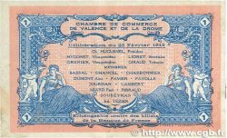1 Franc FRANCE regionalism and various Valence 1915 JP.127.03 VF