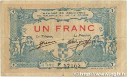1 Franc FRANCE regionalismo y varios Valence 1915 JP.127.07 RC