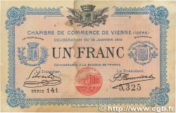 1 Franc FRANCE regionalism and miscellaneous Vienne 1916 JP.128.12 VF-