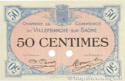 50 Centimes Spécimen FRANCE regionalismo y varios Villefranche-Sur-Saône 1915 JP.129.02 SC+