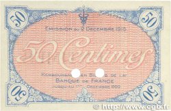 50 Centimes Spécimen FRANCE Regionalismus und verschiedenen Villefranche-Sur-Saône 1915 JP.129.02 fST+