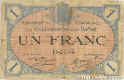 1 Franc FRANCE regionalism and various Villefranche-Sur-Saône 1915 JP.129.04 G