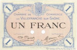 1 Franc Spécimen FRANCE Regionalismus und verschiedenen Villefranche-Sur-Saône 1915 JP.129.05 VZ