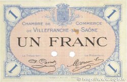 1 Franc Spécimen FRANCE regionalism and miscellaneous Villefranche-Sur-Saône 1915 JP.129.05 XF